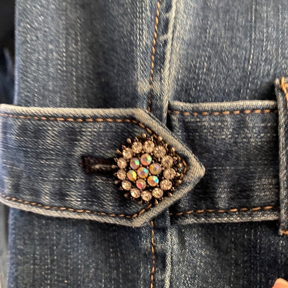 WHBM Denim Trench-style Coat - Picture 3 of 3